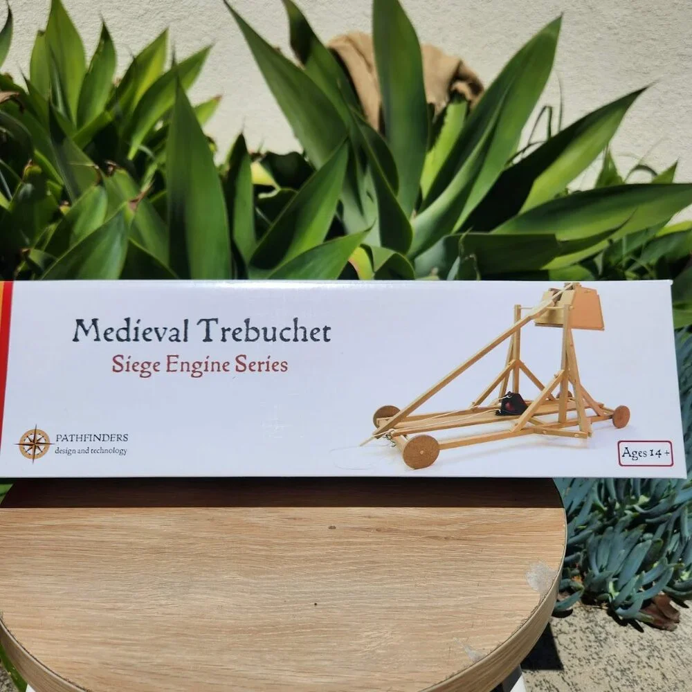 NEW Pathfinders Medieval Trebuchet Siege Engine Catapult Building Set Kit Craft